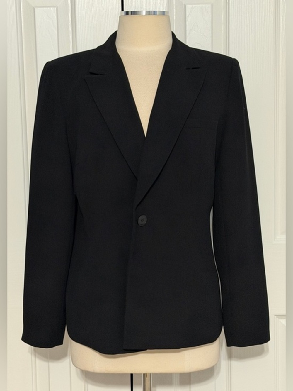 Judith Hart Petites Black Blazer Jacket Fully Lined Classic Tailored Size 12P